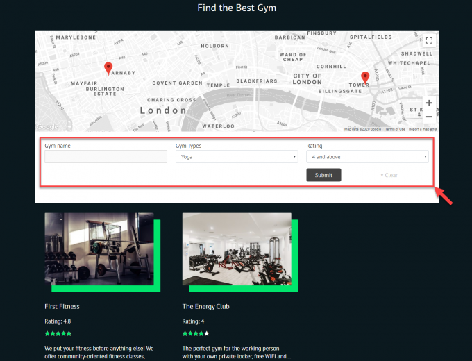Archive page with a custom search